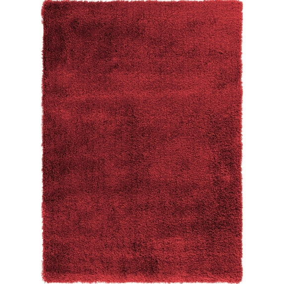 Central Serene Red Shag Rug