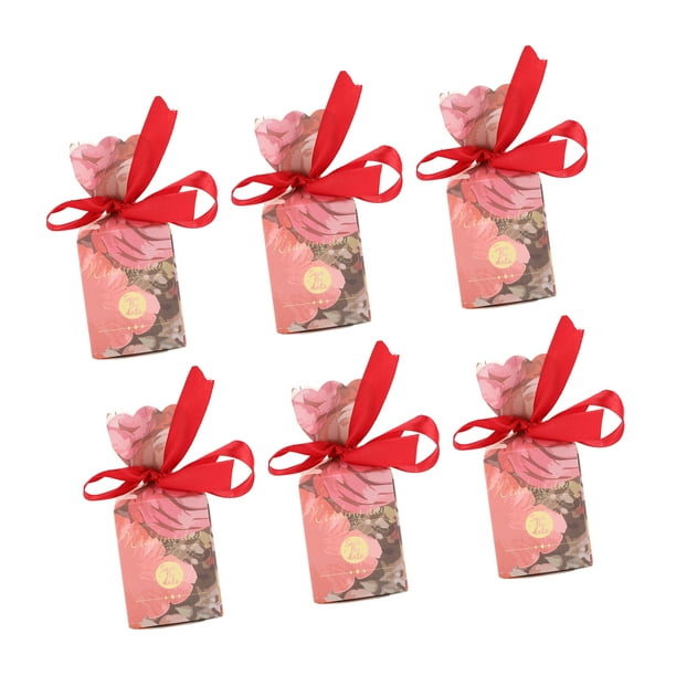 Petites Boîtes-cadeaux, Boîtes De Faveur De Fête De Production De Bricolage  Motif Floral Facile à Assembler Pour Les Fêtes D'anniversaire Rouge  HM2251303 