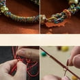 thumbnail image 5 of Tibetan Red String Lucky Knot Bracelet Six Word Mantra Woven Cord Unisex Buddhist Amulet Spiritual Jewelry Cultural, 5 of 6