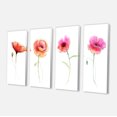 thumbnail image 2 of Watercolor Poppy Flowers Sketch - Flower Artwork on Canvas, 2 of 3