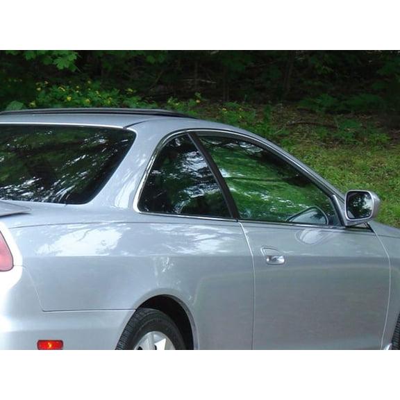 Rvinyl Pillar Post Window Trim Compatible with Honda Accord 1998-2002 (Coupe) - Matte (Black)