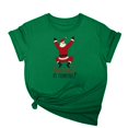 thumbnail image 3 of Fancifize Women's Christmas Graphic T Shirts Crewneck Short Sleeve Xmas Print Tee Cute Trendy Holiday Tops,Green, 3 of 4