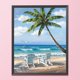 thumbnail image 2 of Cuadros Decorativos Punto de cruz completo 11CT hilo de algodón DIY playa estampado costura artesanía hogar arte Ehuebsd Nuevos Originales, 2 of 8