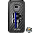thumbnail image 5 of LIMITED EDITION Pelican Shield Kevlar Case for Samsung Galaxy S9 Designs by Ego Tactical with up to 24-foot drop protection: Subdued US Flag Punisher Thin Blue Line, 5 of 5