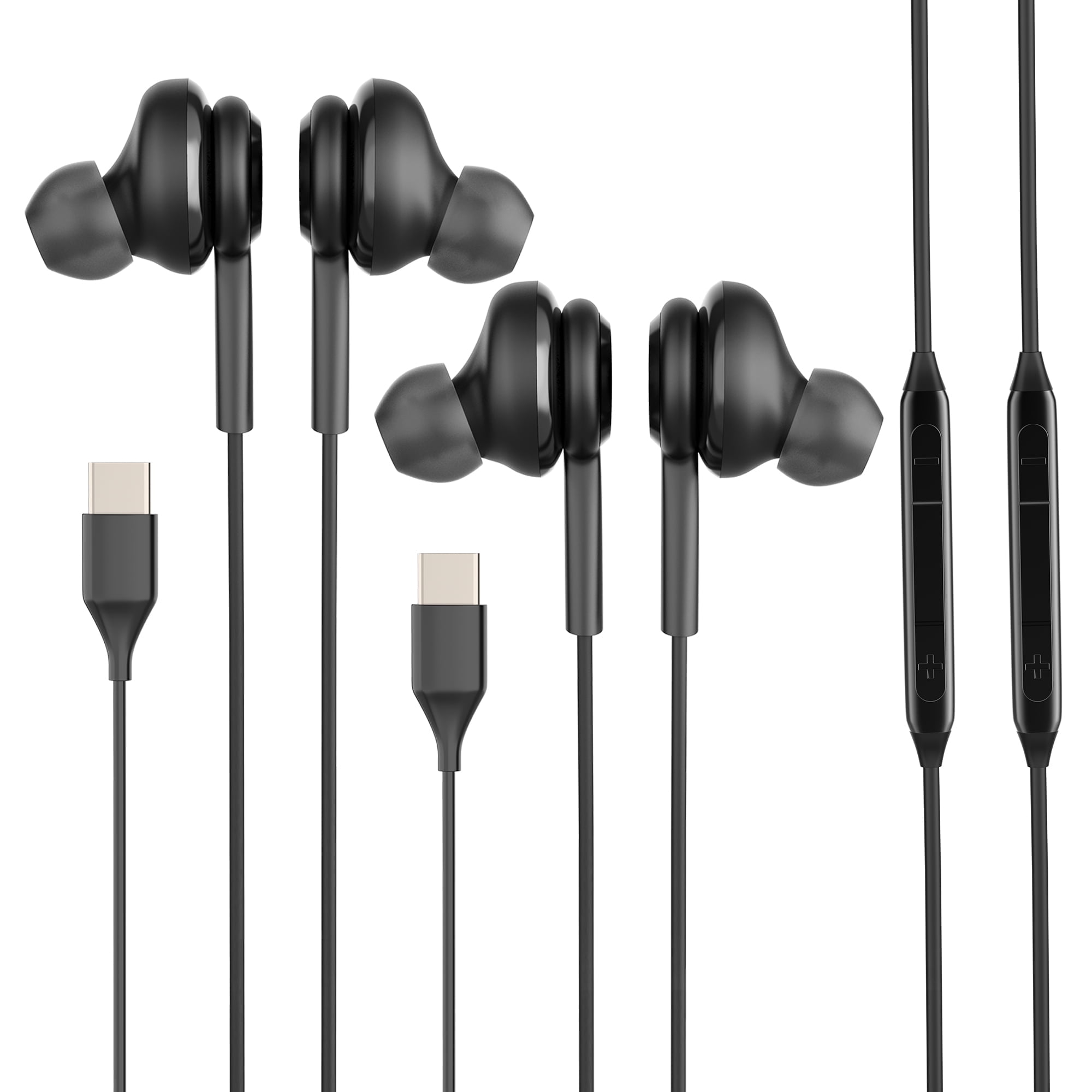 USB C Wired Headphone Type With Microphone School DAC in Earbud Chromebook Computer Earphone(2pack)Compatible for Samsung for Apple iPhone15 Pro Max Plus for iPad 10、Air4/5、Mini Galaxy Pixel