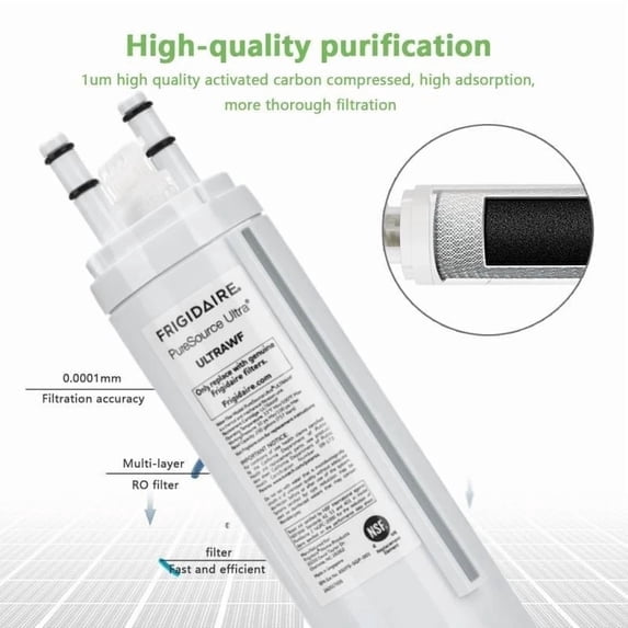2-Pack ULTRAWF PureSource Ultra Water Filter, Replacement Cartridge for Frigidaire Refrigerators,White