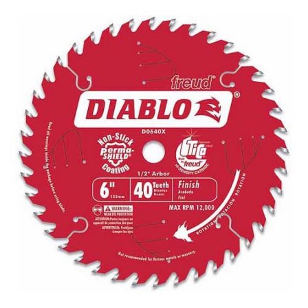 FREUD D0640X 6"x40 Tooth Saw Boss Blade