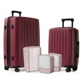 thumbnail image 1 of Ensemble de Bagages Rigides 5 Pièces : Valise Spinner 28", Bagage à main 20" et 3 Cubes de Rangement, 1 of 9