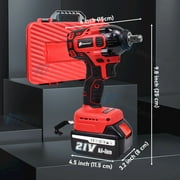 iMeshbean 21V, 1/2 Cordless Impact Wrench 4Ah, 2500 RPM