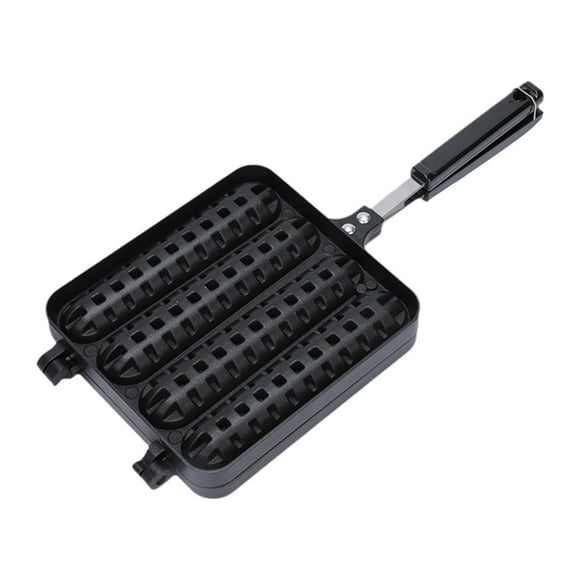 jifeng Moule à Pain de Maïs en Aluminium Moulé Robuste Gaufrier pour Cuisson en Plein Air