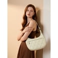 thumbnail image 2 of JANKS Small Puffer Crescent Shoulder Bag for Women, Nylon Quilted Puffy Crossbody Purse, Cute Hobo Shoulder Handbags （Green), 2 of 9