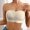 Beige, variant on Women Bandeau Bra Front Closure Strapless Sports Bra Seamless Bandeau Tube Top Bra Wireless Strapless Bra Convertible Bra Everyday Bras for Women