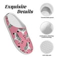 thumbnail image 5 of Fotbe Cute Cartoon Zebra Pattern Women's Fuzzy Curly Fur Memory Foam Loafer Slippers Indoor Outdoor Slippers Winter Home Shoes-37/38, 5 of 7