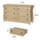 thumbnail image 2 of QinaQin Cómoda alta de 6 cajones estilo boho, con patas curvas y detalles tipo ratán, mueble de almacenamiento independiente para recámara, sala, entrada o balcón, 2 of 8