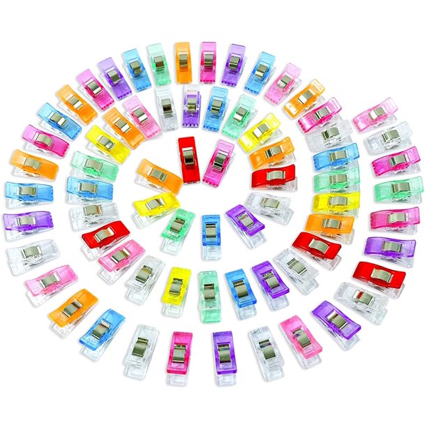 Clip de costura multifuncional, clip de costura de 70 piezas, mini clip de costura de 6 colores, clip de acolchado de alta calidad, herramienta artesanal multicolor para proceso de costura y