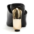 thumbnail image 4 of Ninety Union Jloo Open Toe Slide With Circular Metallic Heel, Black, 5, 4 of 4