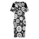 thumbnail image 3 of Vestido suelto estilo coreano para mujer en vestido largo con estampado floral blanco estilo moderno medio estilo vintage, 3 of 6