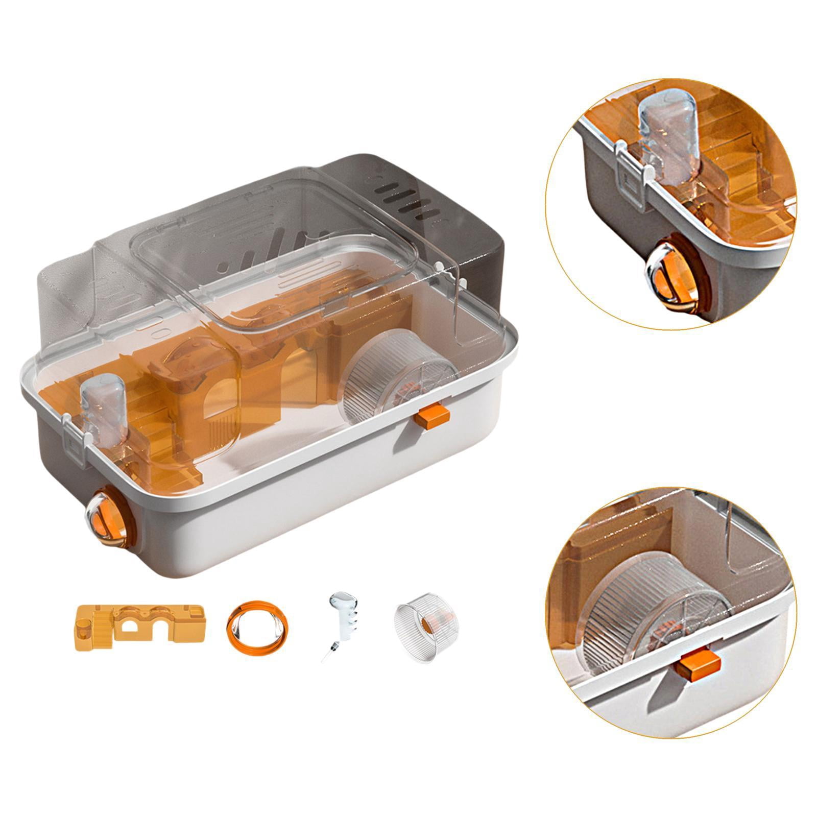 Serenable Hamster Cage 2 Layers of Multi -purpose with Apparent Surface Living Space of Small Animal Cages for Small Animals Mice Rat orange