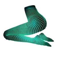 TELOLY Fishnet Stockings for Women,Glow-In-The-Dark Thigh High Socks,Comfortable Fishnets Fishnet Tights,Style1