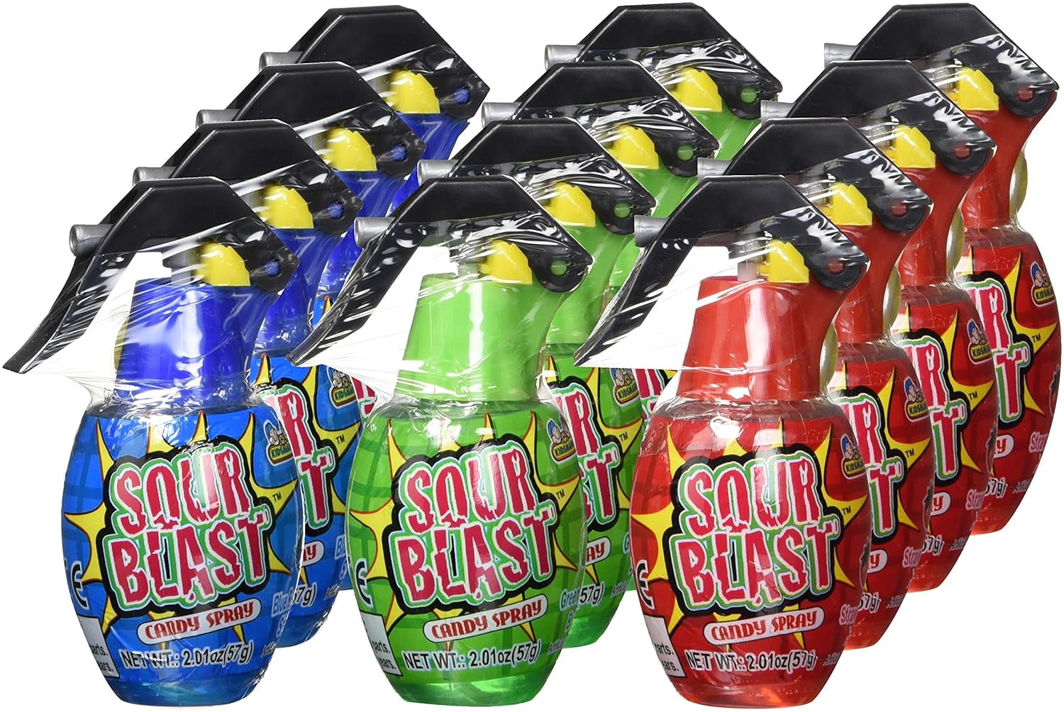 Kidsmania Sour Blast Candy Spray Grenades, 12 Count - Walmart.com