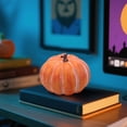 thumbnail image 3 of Clearance Under $10 | Large Realistic Artificial Pumpkin with Frosted Details for Fall Halloween Decor Orange, 3 of 4