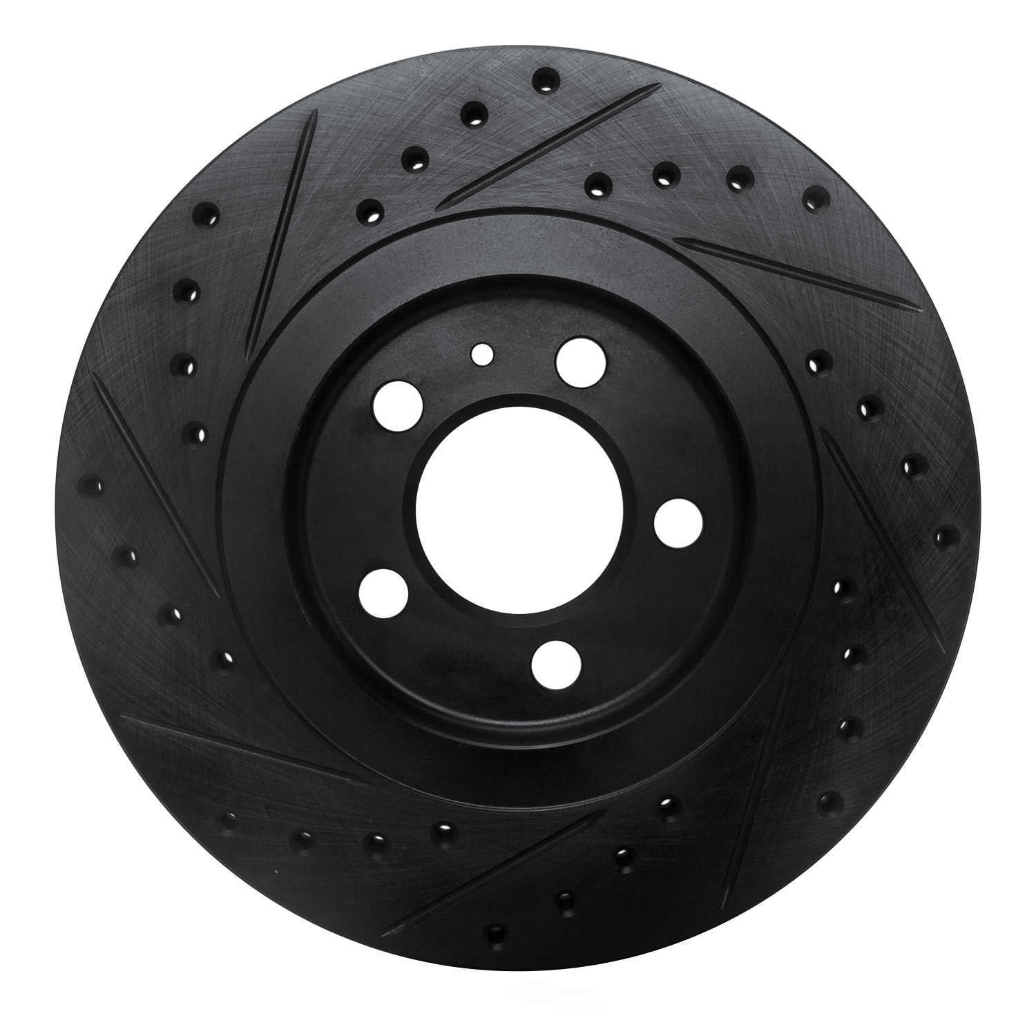 Dynamic Friction Company 633-74009R DFC Brake Rotor - Drilled And Slotted - Black