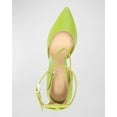 thumbnail image 2 of Schutz Elysee Green Double Platform Ankle Strap Pointy Toe Block Heel Dress Pump (Green, 6), 2 of 4