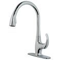thumbnail image 1 of Ultra Faucets UF13800 Robinet de Cuisine à Poignée Unique Chromé 15.8 x 9.5 Po avec Pulvérisateur Rétractable, 1 of 1