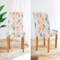 thumbnail image 3 of Yayeee 2 Pack Dining Chair Covers Stretch Parson Chairs Slipcovers Seat Protector, Pink Abstract Pattern, 3 of 6
