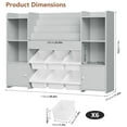 thumbnail image 6 of Hiphuta Kids Bookcase Toy Storage Organizer, Wooden Toy Chest for Kids with 6 Removable Toy Boxes, Kids Storage Bookshelf for Bedroom Playroom, Gray, 6 of 9