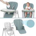 thumbnail image 5 of Sejoy 4 Wheels Baby High Chair for Toddlers, Foldable High Chair with Adjustable Seat Heigh, Green, 5 of 9