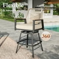 thumbnail image 5 of MF Studio 7-Piece Outdoor Patio Swivel Bar Set Dining Set, All-Weather Rattan Bar Height Table Set with Removable Cushions, 67” Rectangle Bar Table, 5 of 10