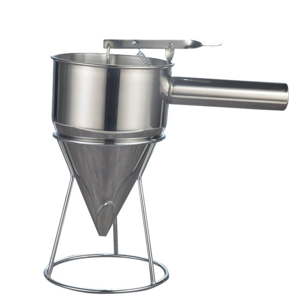 Piston Funnel Pancake Batter Dispenser Stainless Steel Confectionery