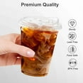 thumbnail image 3 of Clear Plastic Cups With Lids, 16 Oz, 50 Count, Disposable Cold Drink Cups, Ideal For Party Drinks, Smoothies, Iced Coffee And Juice, 3 of 5