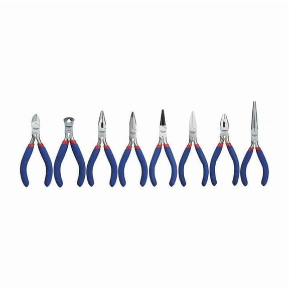 Westward 8 Piece Plier Set Dipped Handle 53JW91