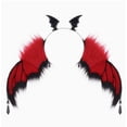 thumbnail image 3 of Halloween Devil Wing Headband, Red Black Dark Little Devil Headpiece, 12.6x14.2 Inch Party Photo Prop, 3 of 7