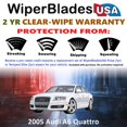 thumbnail image 2 of 2005 Audi A6 Quattro Beam Wiper Blades Wipers w/2yr Warranty (Set of 3) w/Rear Wiper, 2 of 5