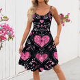 thumbnail image 4 of Valentine's Day Dresses for Women Round Neck Sleeveless Cooktail Summer Vaction Dresses Black L, 4 of 4