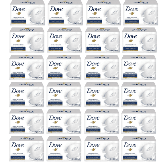 24 Pack -Mini 25g Cream Soap Bars for Hotels, Motels, Emergency Kits, Hospitality and Travel Use