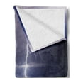 thumbnail image 2 of Nature Soft Flannel Fleece Throw Blanket, Summer Storm About to Appear with on the Field Solar Beams Energy Theme, Cozy Plush for Indoor and Outdoor Use, 50" x 60", Green Blue, by Ambesonne, 2 of 5