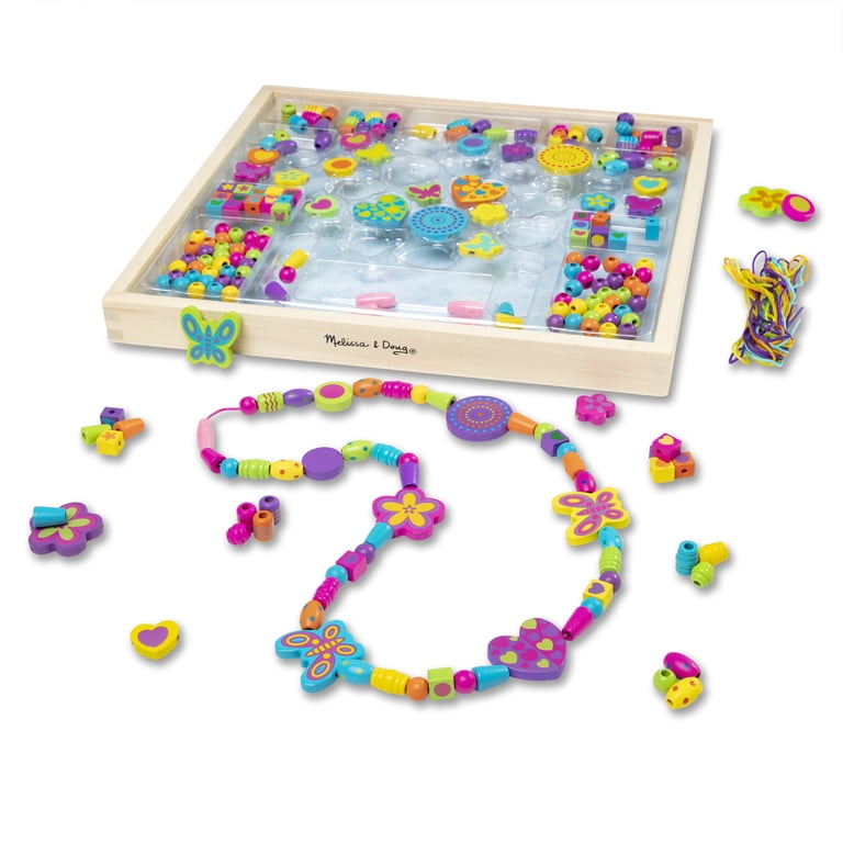 Melissa & Doug Bead Bouquet Deluxe Wooden Bead Set, 220+ Beads photo 1