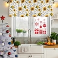 thumbnail image 5 of 2 Pack Valances for Window, Sunflower Short Curtains for Kitchen Bedroom Living Room, Summer Botanical Farmhouse Floral Elegant Rod Pocket Small Window Treatment Valance Drapes 60 x 18 Inch, 5 of 8