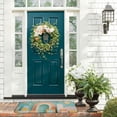 thumbnail image 3 of ONETECH Mix of Color Shapes Happy Artwork Square Floor Mat Indoor Outdoor Felt Front Door Mat 19.68*47.24 in, 3 of 6