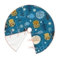 thumbnail image 3 of Bingfone Christmas Tree Skirt Mat Christmas Decoration Interior 48"-Cute Colorful Owls And Trees, 3 of 8