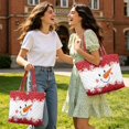 thumbnail image 2 of XYZCANDO Snowman Printed Quilted Handle Tote Bag Large Capacity Winter Holiday Casual Shoulder Purse for Christmas Shopping Travel Daily Use, 2 of 7