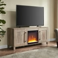 thumbnail image 3 of Evelyn&Zoe Chabot Rectangular TV Stand with Crystal Fireplace for TV's up to 65" in Gray Oak, 3 of 5