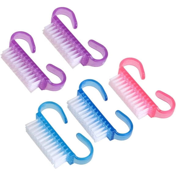 5pc CleaningNails Supplies Brushes for Nails Nail Brushes for Cleaning Nail Supplies Toe Shower Brush Hand Brush Cleaning Finger Scrub Brush Pedicure Brush Grip