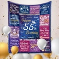 thumbnail image 6 of 55th Birthday Gifts for Women 55th Birthday Gift Ideas 55 Birthday Gifts for Her 55 Year Old Gifts for Women 55th Birthday Decorations Women 55th Bday Gifts Women Throw Blankets 60Lx50W Inch, 6 of 6