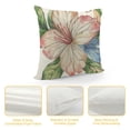 thumbnail image 4 of YINGXI Spring Mangnolia Green Red White Flower Throw Pillow Covers, Cushion Case for Sofa Couch 12x12in, 4 of 5