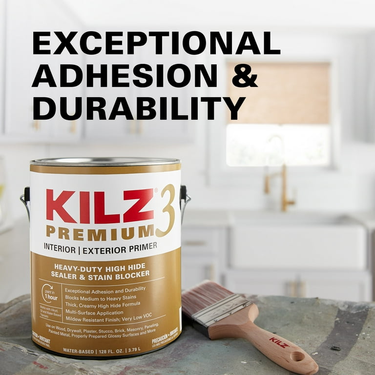 KILZ Premium High-Hide Stain Blocking Latex Primer/Sealer, White